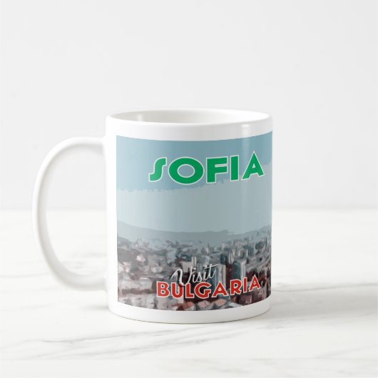 Sofia, Visit Bulgaria I Love Coffee Mug コーヒーマグカップ (左)