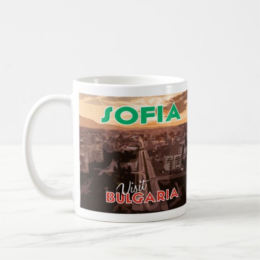 Sofia, Visit Bulgaria I Love Coffee Mug コーヒーマグカップ (左)
