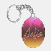Sofia Vorname Name golden pink Schlüsselanhänger キーホルダー (正面左)