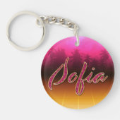 Sofia Vorname Name golden pink Schlüsselanhänger キーホルダー (正面)