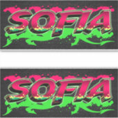 Sofia Vorname Name Graffiti Aufkleber Sticker シール (正面)