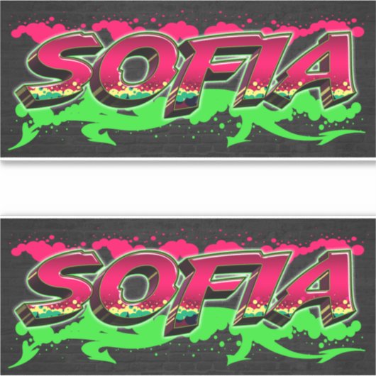 Sofia Vorname Name Graffiti Aufkleber Sticker シール (正面)