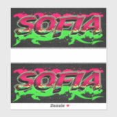 Sofia Vorname Name Graffiti Aufkleber Sticker シール (シート)