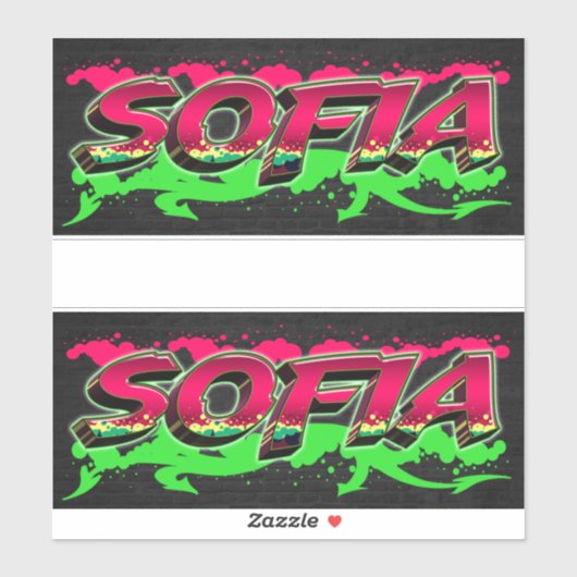 Sofia Vorname Name Graffiti Aufkleber Sticker シール (シート)