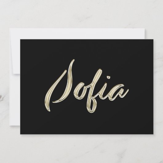 Sofia white gold Handwriting Karte カード (正面)