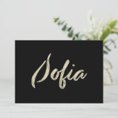 Sofia white gold Handwriting Karte カード (スタンド正面)