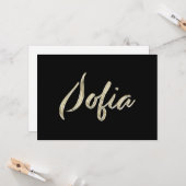 Sofia white gold Handwriting Karte カード (正面/裏面インサイチュ)