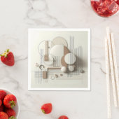 Soft 3D Linework スタンダードカクテルナプキン (インサイチュ)