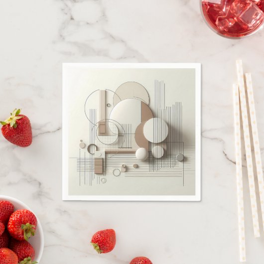 Soft 3D Linework  スタンダードカクテルナプキン (インサイチュ)