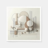 Soft 3D Linework スタンダードカクテルナプキン (正面)