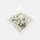 Soft 3D Linework スタンダードカクテルナプキン (角)