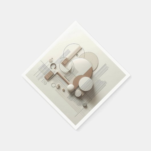 Soft 3D Linework スタンダードカクテルナプキン (角)