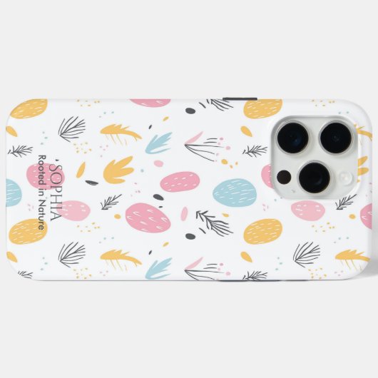 Soft Abstract Nature Inspired Pattern Case-Mate iPhoneケース (裏面 (横))