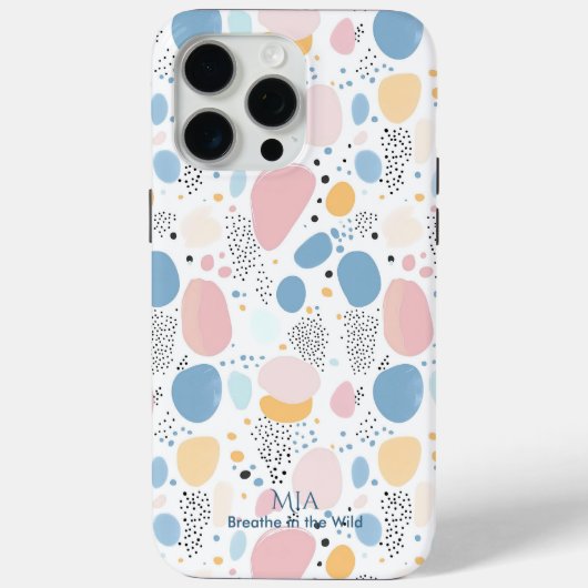 Soft Abstract Pastel Pebble Pattern Case-Mate iPhoneケース (裏面)