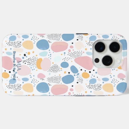 Soft Abstract Pastel Pebble Pattern Case-Mate iPhoneケース (裏面 (横))
