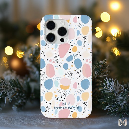 Soft Abstract Pastel Pebble Pattern Case-Mate iPhoneケース