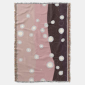 Soft Abstract Waves & Bubbles – Modern Minimalist  スローブランケット (正面縦)