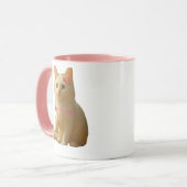 Soft Aesthetic Cat Meme and Coffee Lover Feminine  マグカップ (正面左)