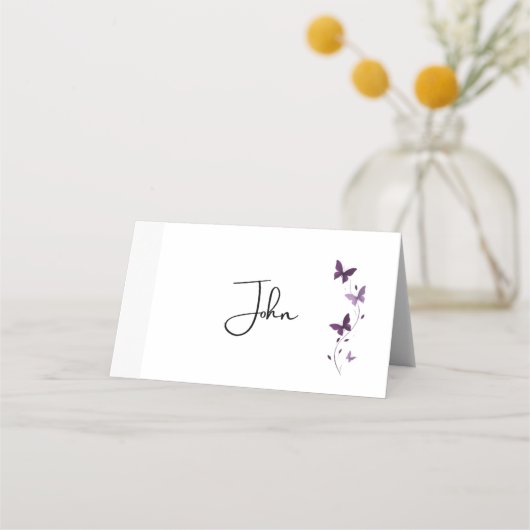Soft And Decent Elegant Table Card プレイスカード (正面)