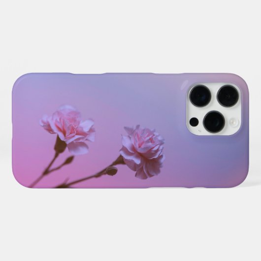 Soft and dreamy pastel Carnation flowers iPhoneケース (裏面横)
