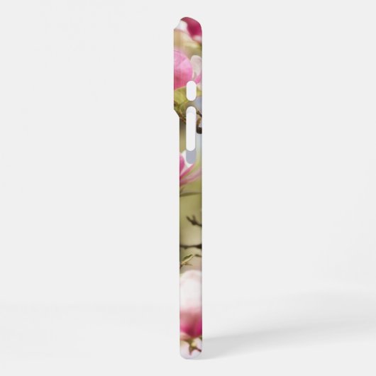 Soft and dreamy pink magnolias iPhoneケース (左側面)