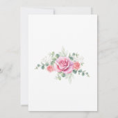 Soft and Elegant Blush Pink Roses Wedding 招待状 (裏面)