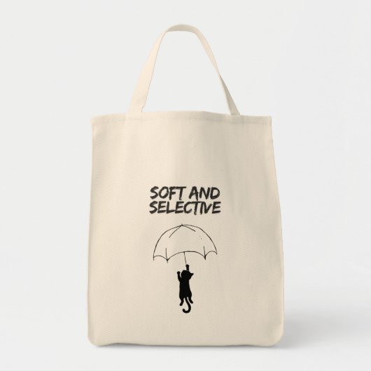 Soft and Selective - Cat Tote Bag Editable Quote トートバッグ (正面)
