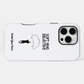 Soft and Selective – Custom Text Cat iPhone Case iPhoneケース (裏面横)