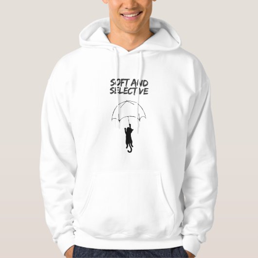 Soft and Selective - Editable Quote Cat Hoodie パーカ (正面)