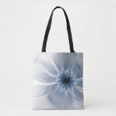 Soft and tenderness blue fractal fantasy flower cu トートバッグ (正面)