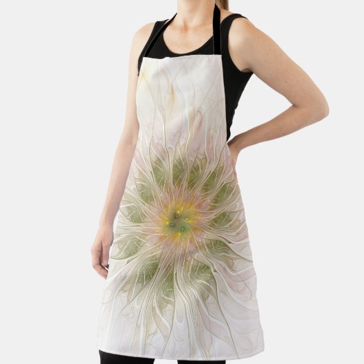 Soft and tenderness fractal fantasy flowers エプロン (インサイチュ)