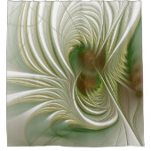 Soft and tenderness fractal fantasy flowers シャワーカーテン (正面)