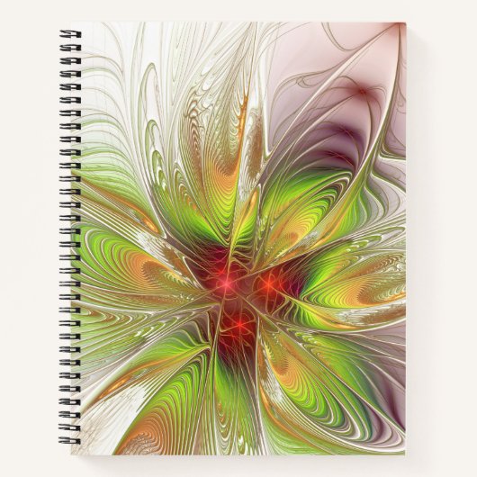 Soft and tenderness fractal fantasy flowers ノートブック (正面)