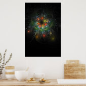 Soft and tenderness fractal fantasy flowers ポスター (キッチン)