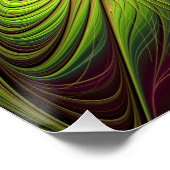 Soft and tenderness fractal fantasy flowers ポスター (コーナー)