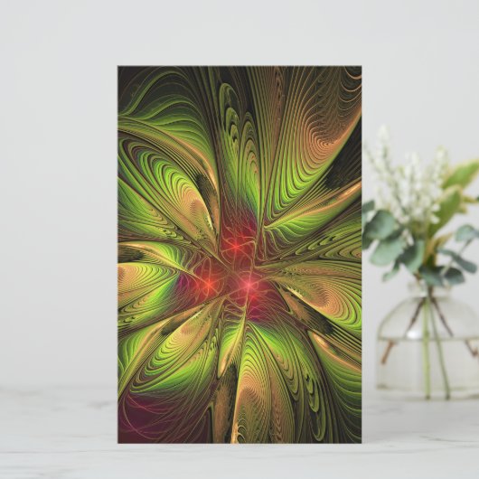 Soft and tenderness fractal fantasy flowers 便箋 (スタンド正面)