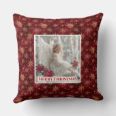 Soft Angelic Floral Christmas Pillow Gift クッション (裏面)