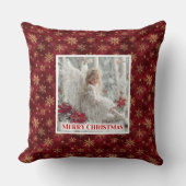 Soft Angelic Floral Christmas Pillow Gift クッション (正面)