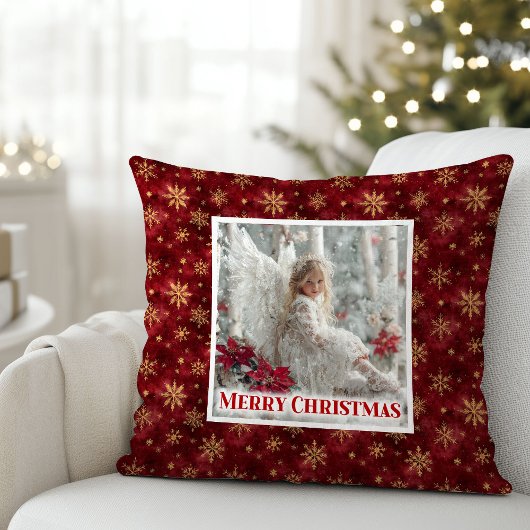 Soft Angelic Floral Christmas Pillow Gift クッション