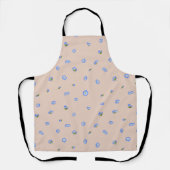 Soft Apricot Japanese Nemophila Floral Pattern エプロン (正面)