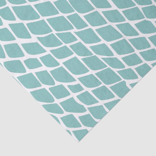 Soft Aqua White Fish Scales Mermaid Decoupage 薄葉紙 (詳細)