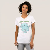 Soft as Sky: Kawaii Cloud Monster Zen Yoga & Medit Tシャツ (正面フル)