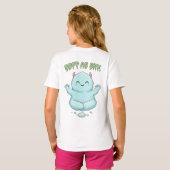 Soft as Sky: Kawaii Cloud Monster Zen Yoga & Medit Tシャツ (裏面フル)