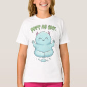 Soft as Sky: Kawaii Cloud Monster Zen Yoga & Medit Tシャツ (正面)