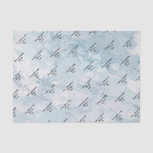 Soft Ash Blue Marble 薄葉紙 (正面)