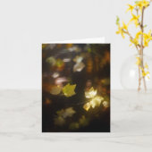 Soft Autumn Light Leaves Photo カード (黄色い花)