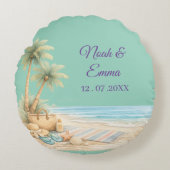 Soft Beach Tone Custom Beech Soft Elegant Dreamy  ラウンドクッション (正面)