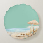 Soft Beach Tone Custom Beech Soft Elegant Dreamy  ラウンドクッション (裏面)