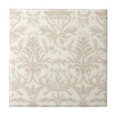 Soft Beige Damask タイル (正面)