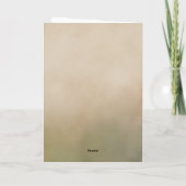 Soft Beige Floral Get Well Soon Personalized Card カード (裏面)